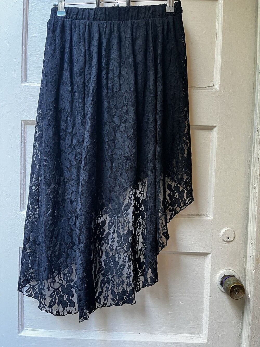 Womens Dark Fairy Skirt S Asymmetrical Lace Goth Witchy Boho Lace Whimsigoth